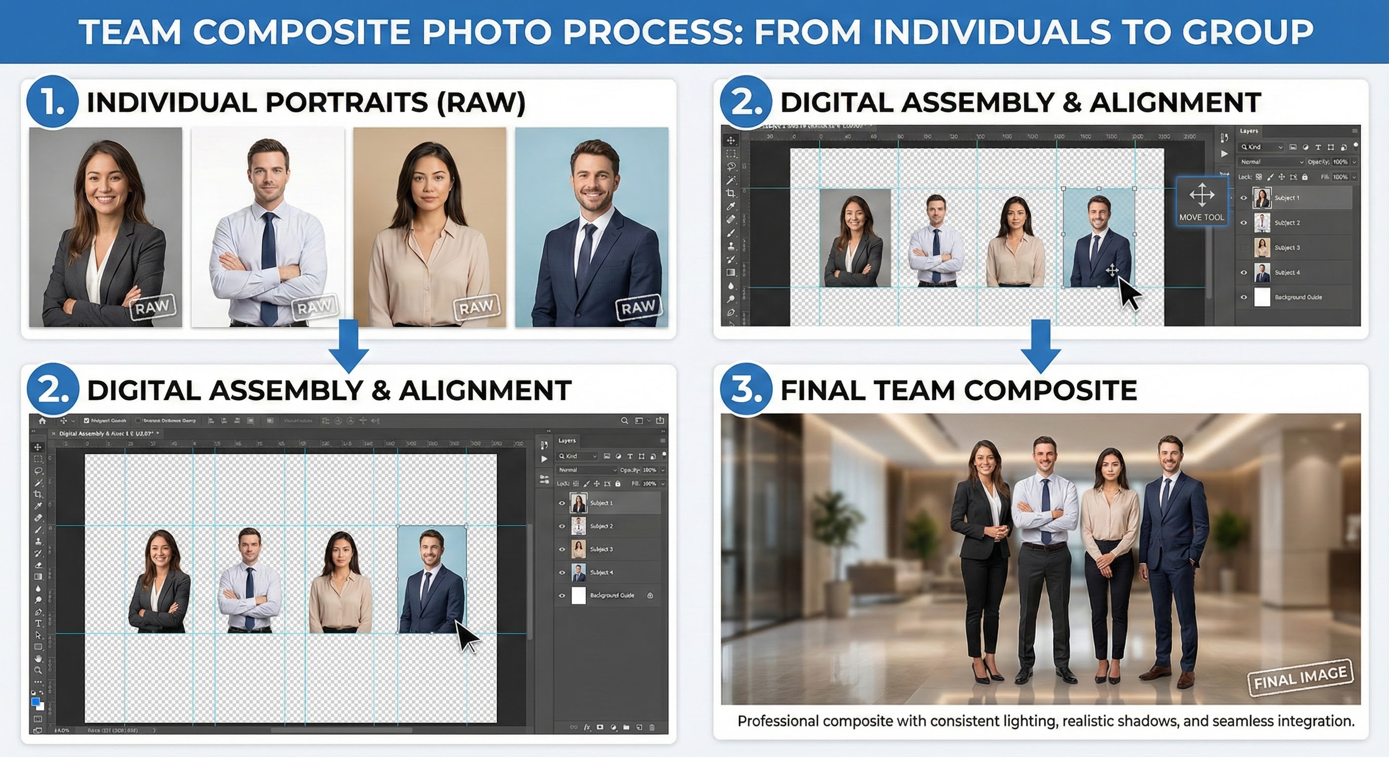 Team Composite Photos Easy Tips & Step-by-Step Guide