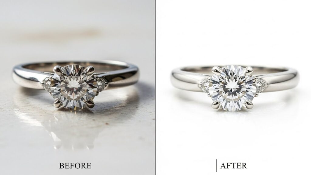 Jewelry photo editing transformation with professional results