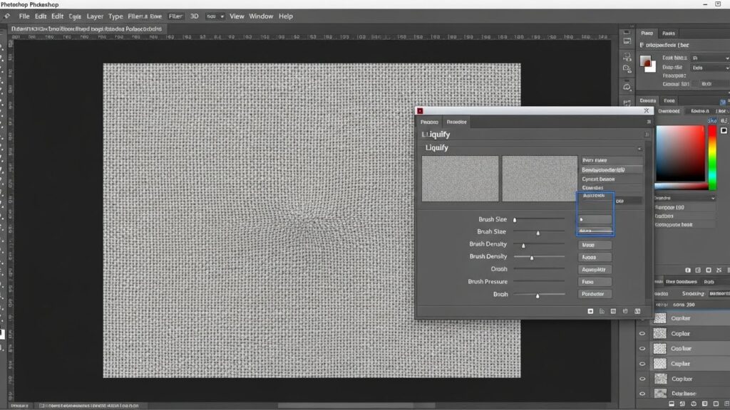 Liquify tool demo to remove clothing wrinkles in Photoshop