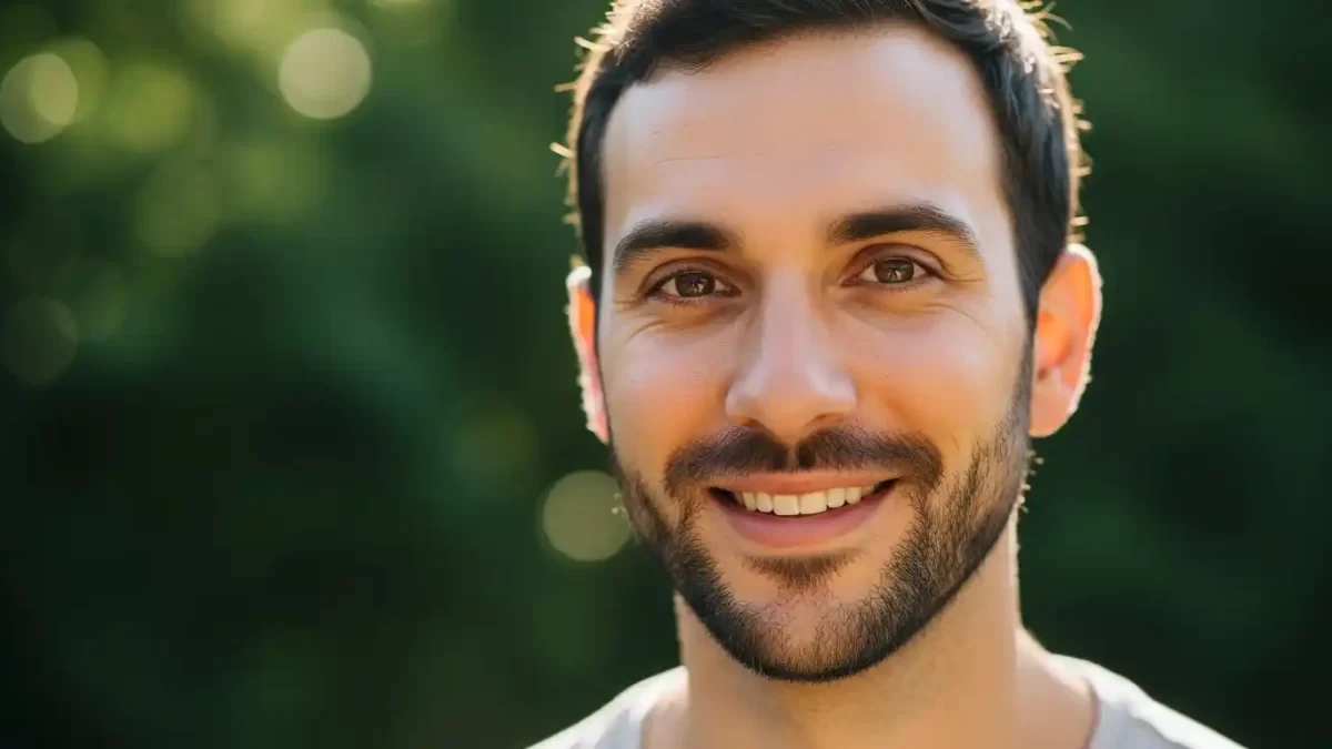 man in natural light portrait photography example