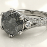 AI tools performing jewelry photo retouching on gemstone