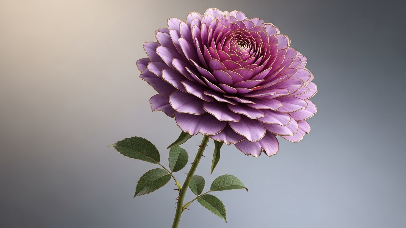Complex flower using advanced professional clipping path methods.