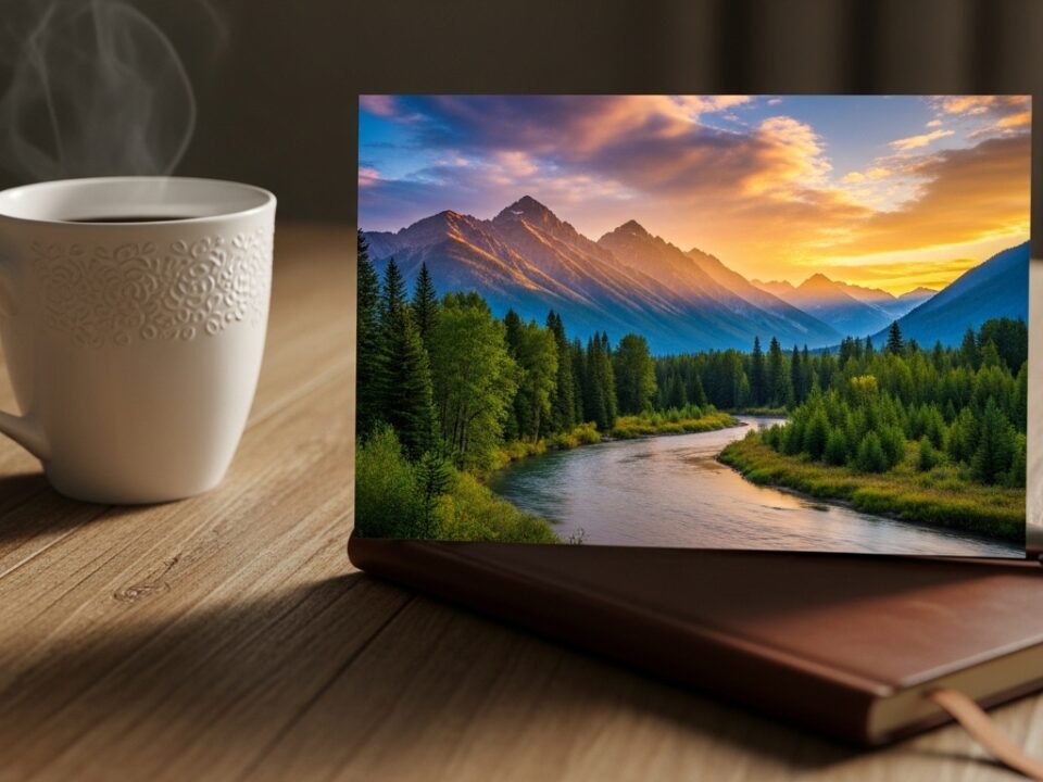 4x6 photo print on a table illustrating common photo size usage