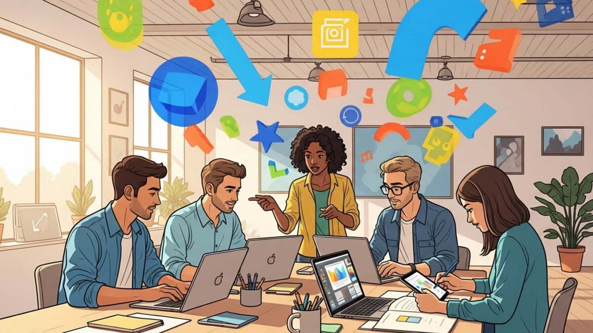 Designers exploring adobe illustrator alternative tools in creative workspace