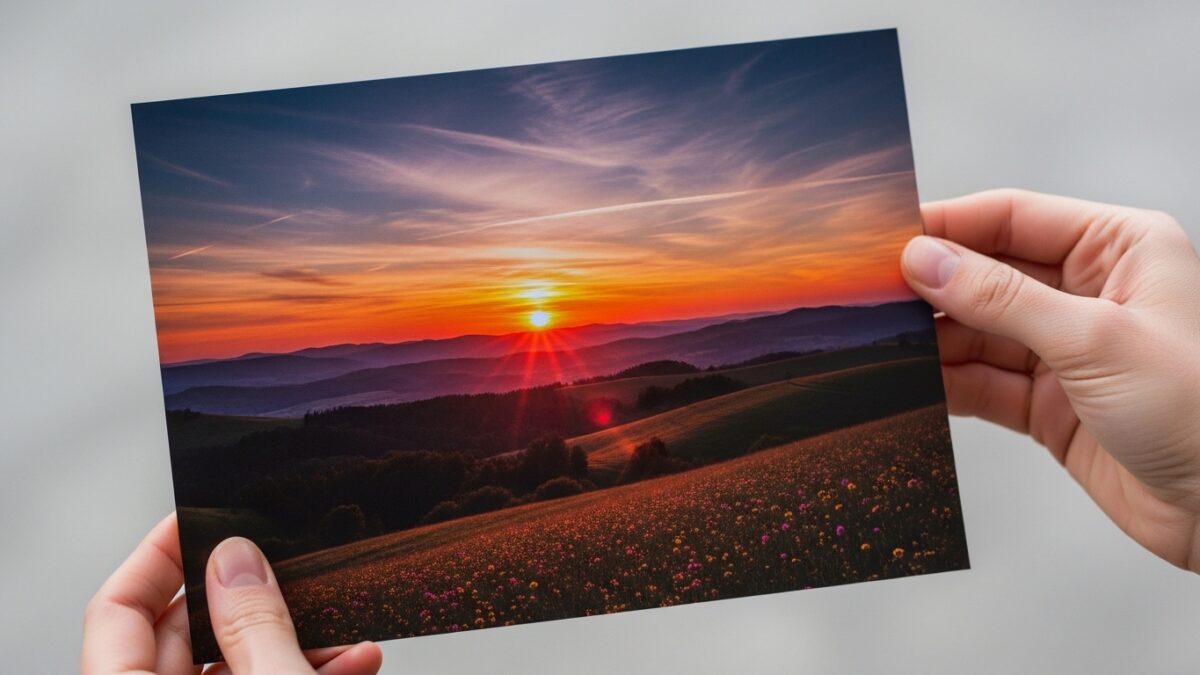 Hands-holding-a-vivid-landscape-photo-print-showcasing-standard-sizes.