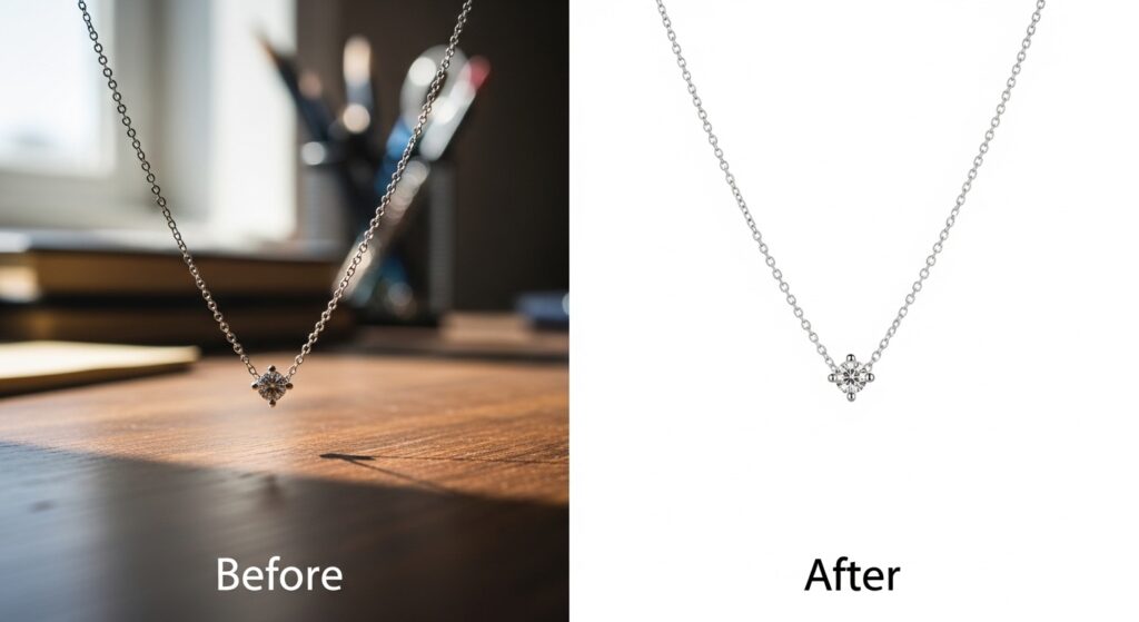 Professional background removal on e-commerce product photo