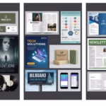 Types of graphic design work examples collage