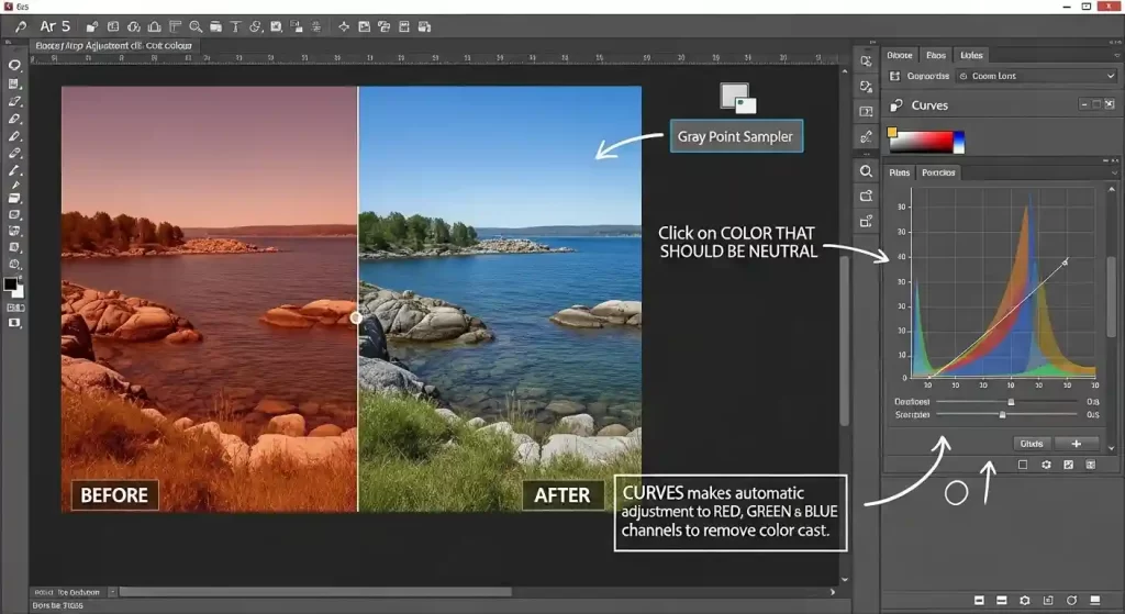 Using Curves to maintain realistic lighting after changing object color in Photoshop