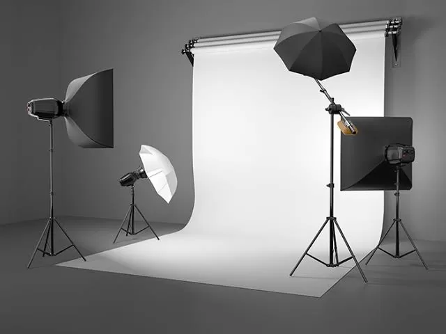 Portrait studio lighting setup