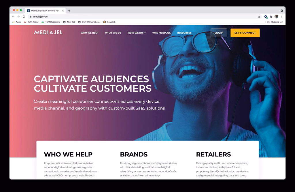 Modern website design homepage example