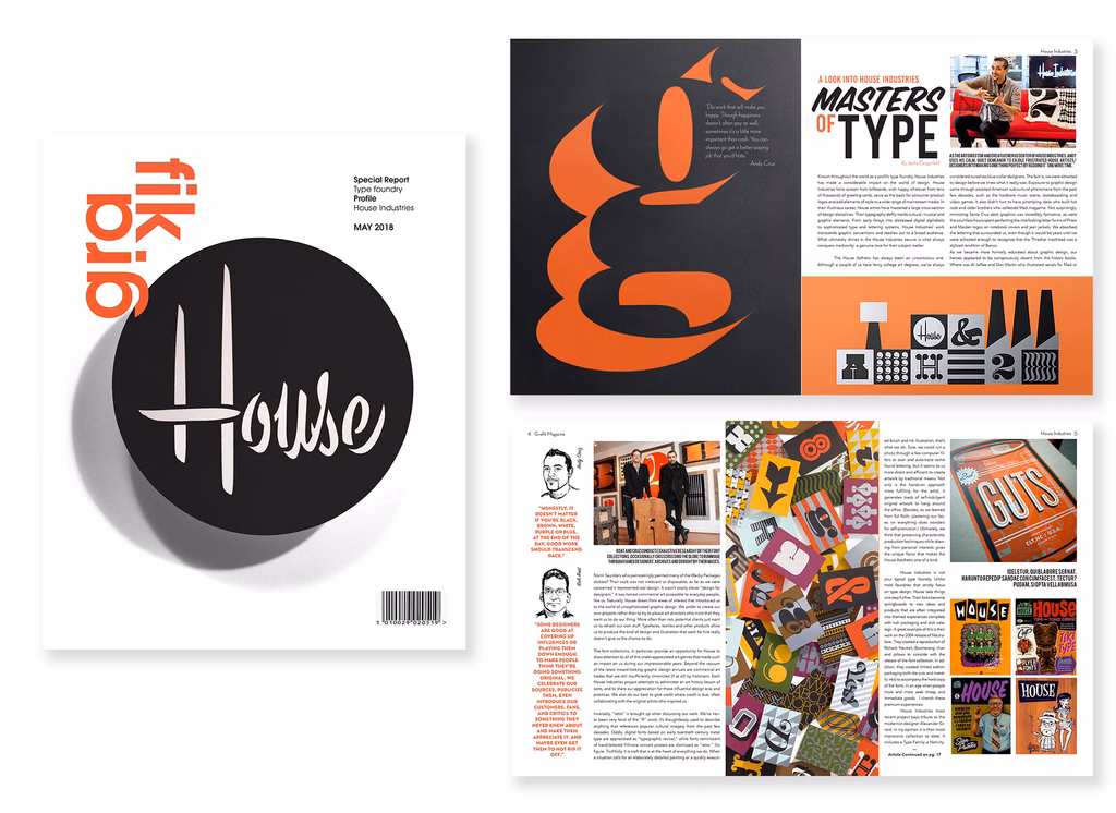 Magazine editorial layout spread design