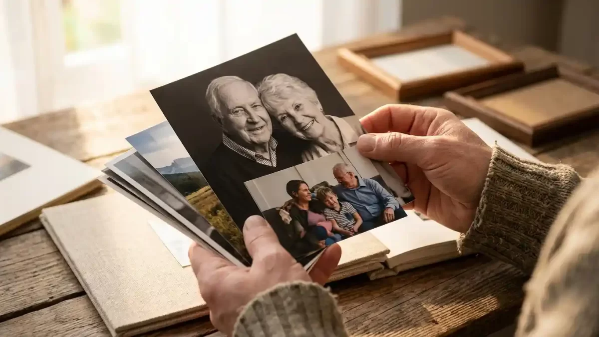 Five standard photo print sizes from 4x6 to 16x20 arranged side by side on a neutral background showing their physical dimensions and proportions
