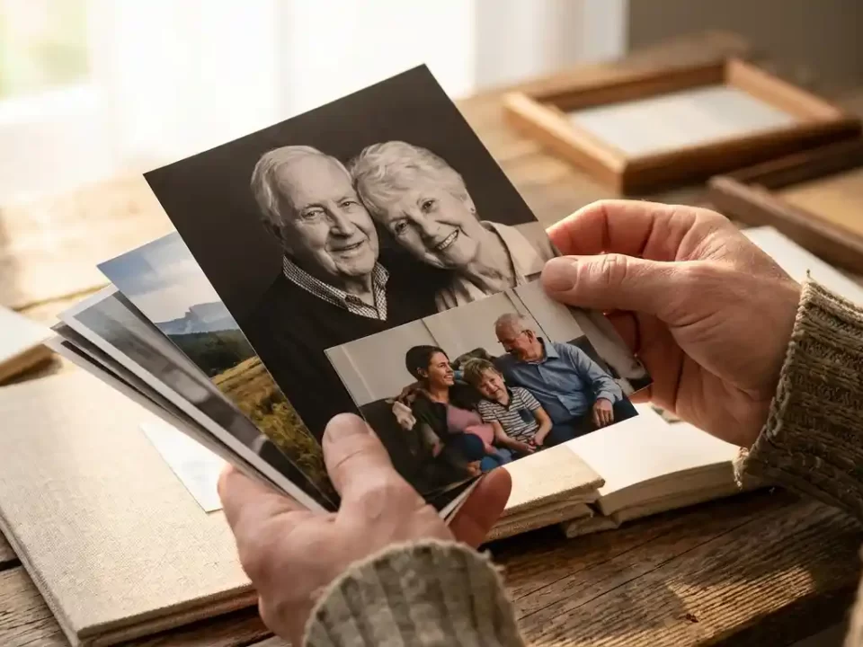 Five standard photo print sizes from 4x6 to 16x20 arranged side by side on a neutral background showing their physical dimensions and proportions