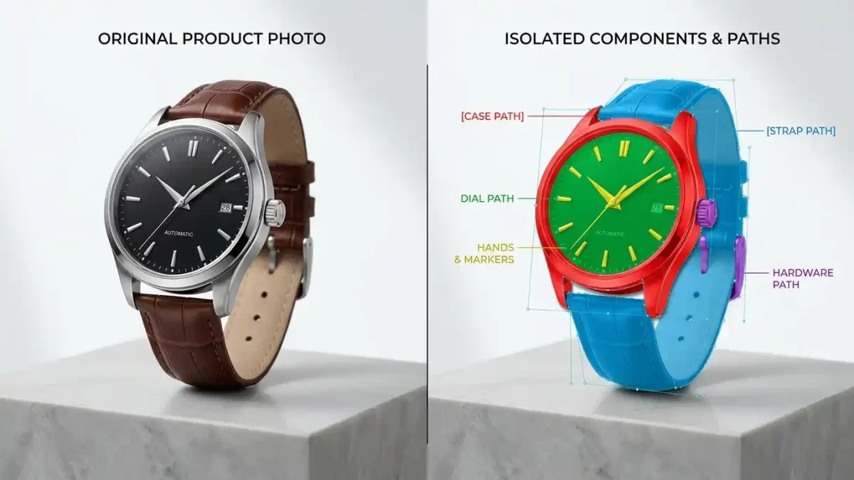 Photoshop layers demonstrating multiple clipping path