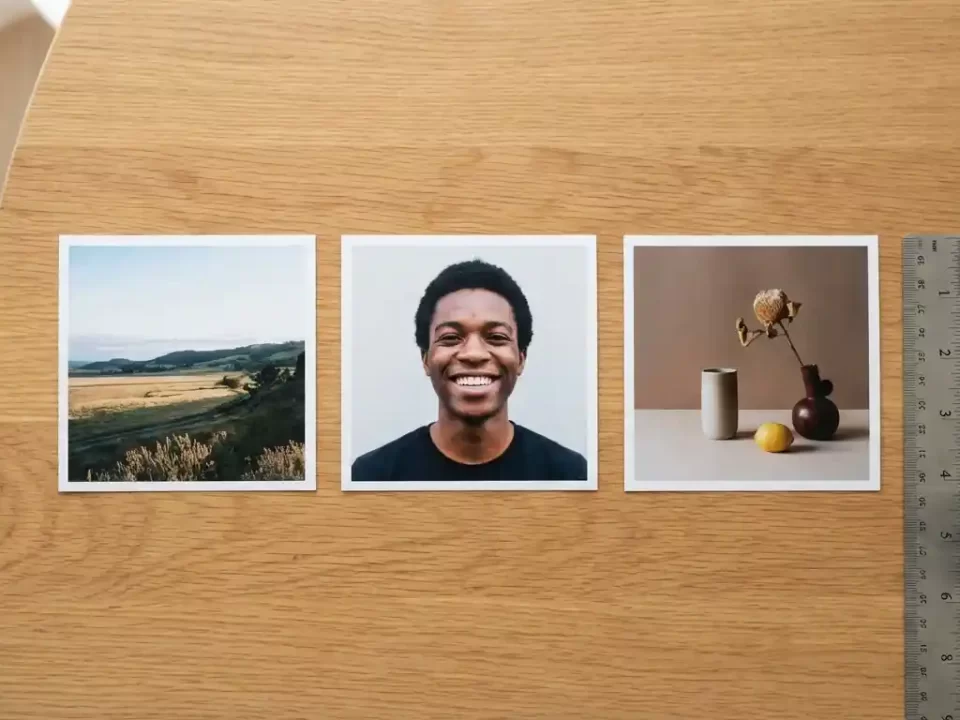 true dimensions of 4x4 pictures with ruler for easy understanding