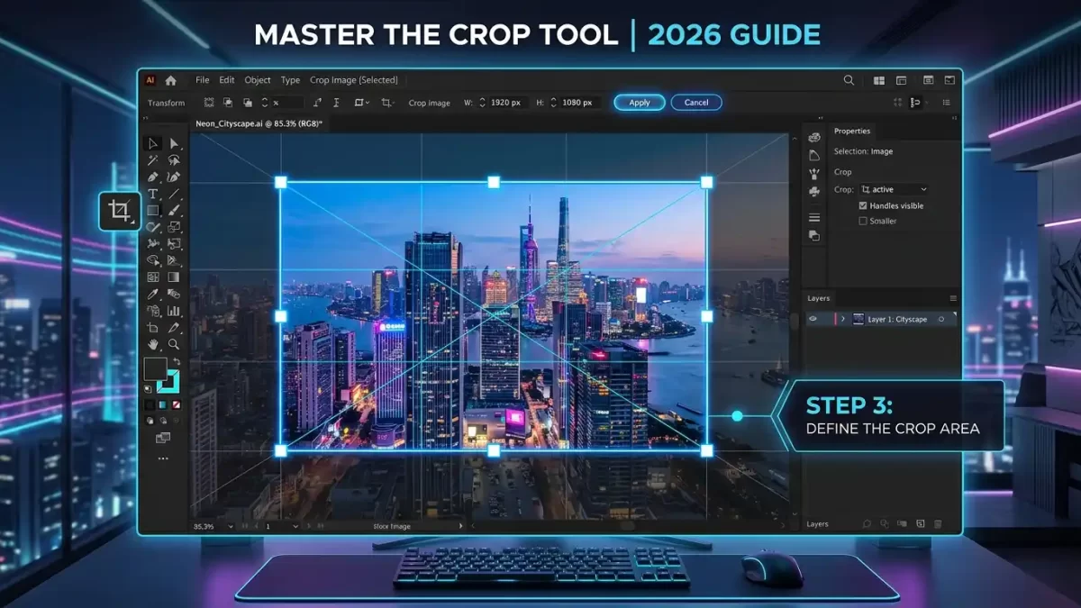 How to Crop Image in Illustrator
