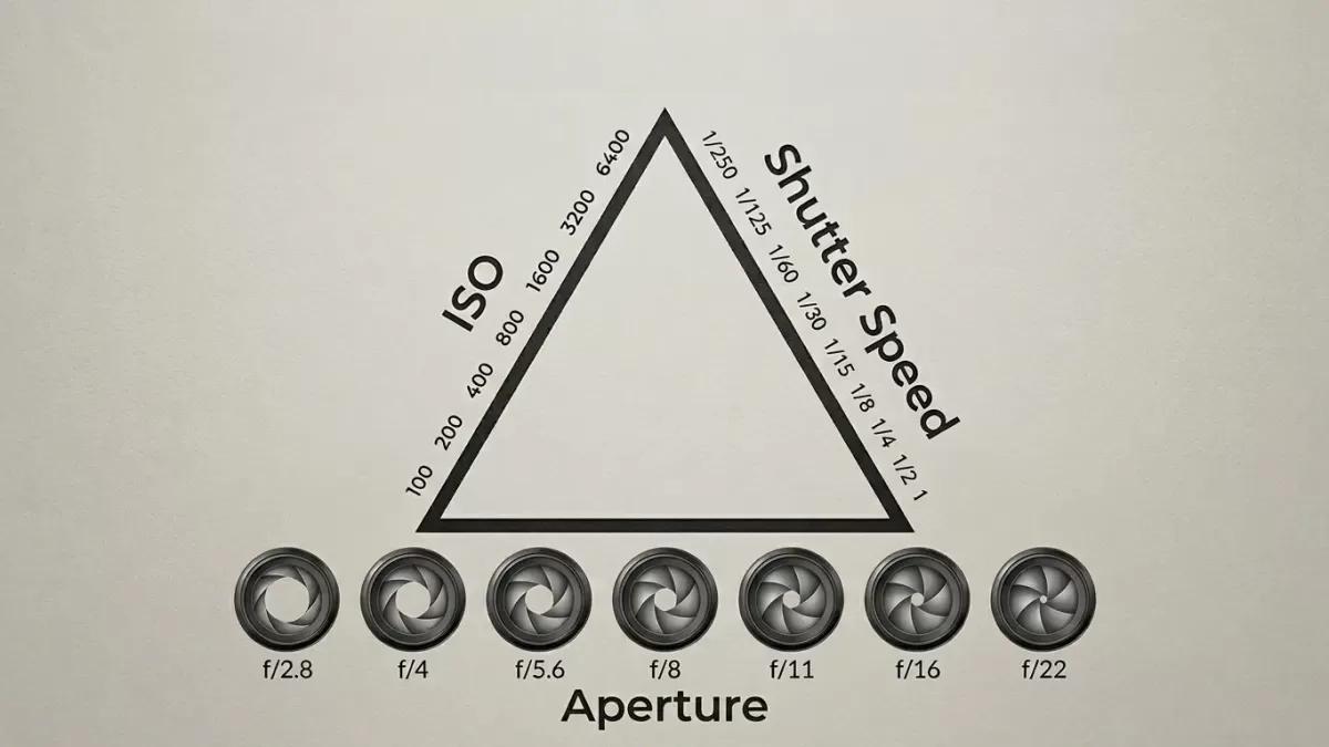 Exposure Triangle Photography Aperture, Shutter, ISO