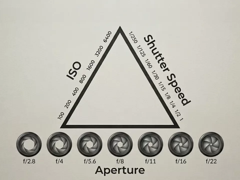 Exposure Triangle Photography Aperture, Shutter, ISO