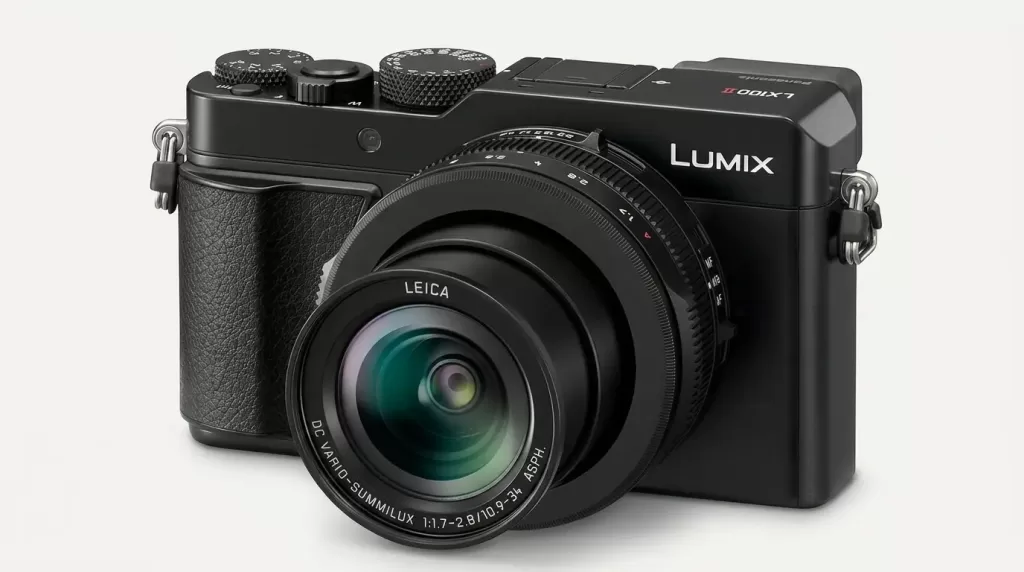 compact camera body showing the viewfinder eyepiece and top dials