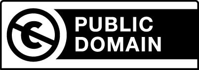 Public domain logo identifying freely usable content