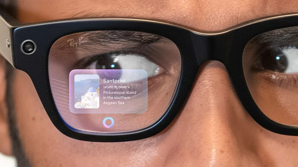 Meta Ray-Ban Smart glasses heads-up display