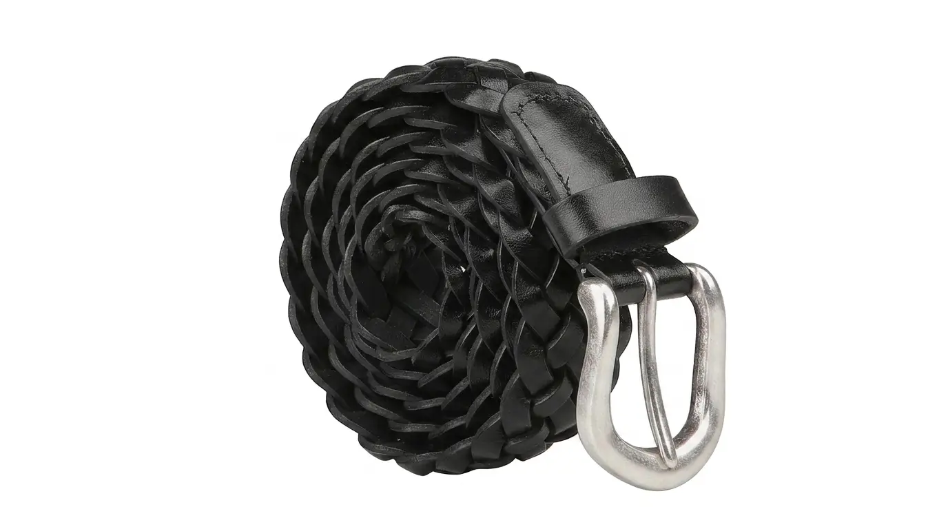 Leather belt coiled background remove