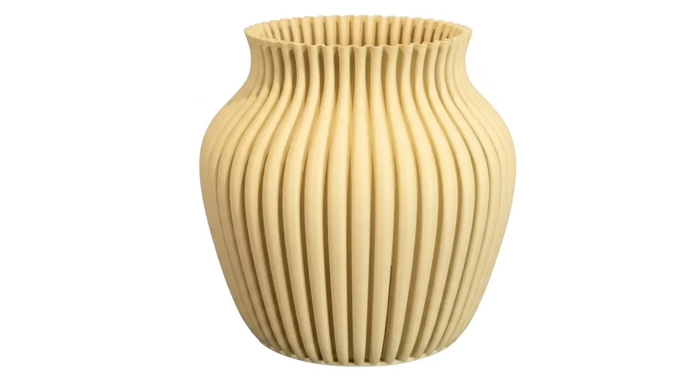 Small decorative vase with simple curves background removal