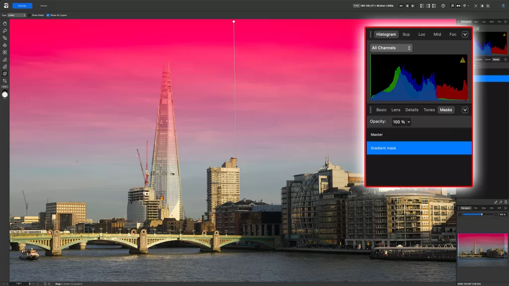 Affinity Photo 2 interface with photo editing tools