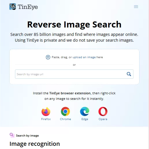 TinEye reverse image search 