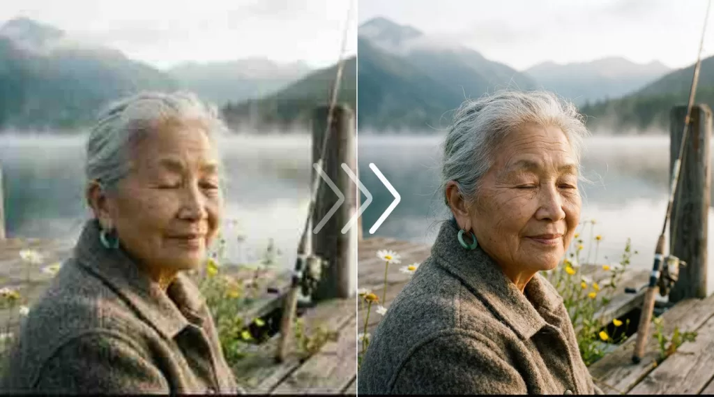 Portrait upscaling comparison using Let’s Enhance
