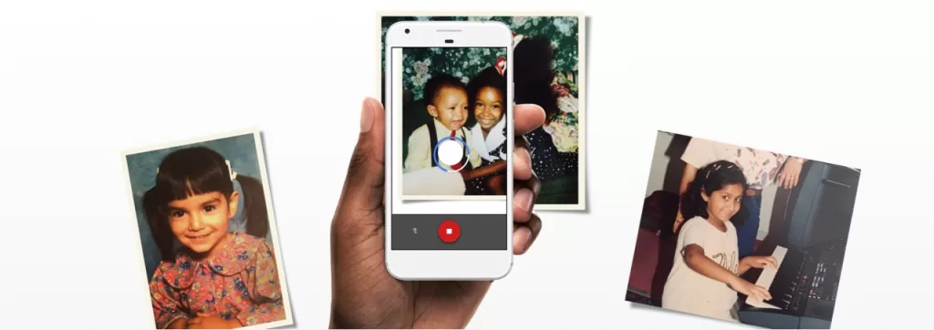 Google PhotoScan removing glare from an old photo