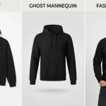 Ghost mannequin vs flat lay vs on-model apparel photography comparison