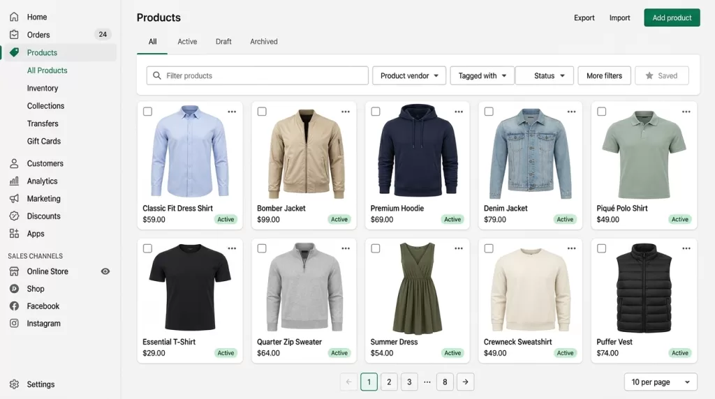 Invisible mannequin ecommerce apparel example