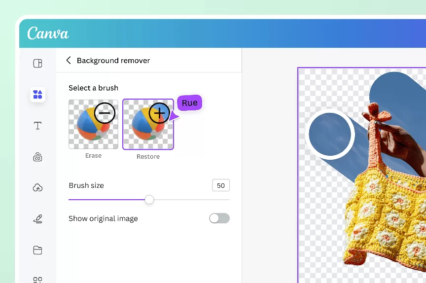 Canva Pro background remover design tool