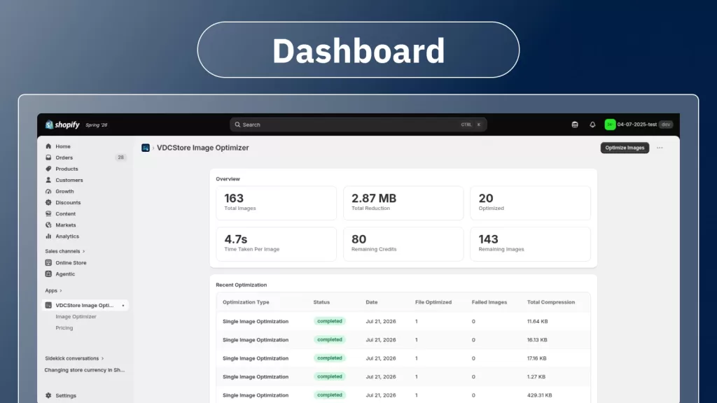 Shopify image optimization tools