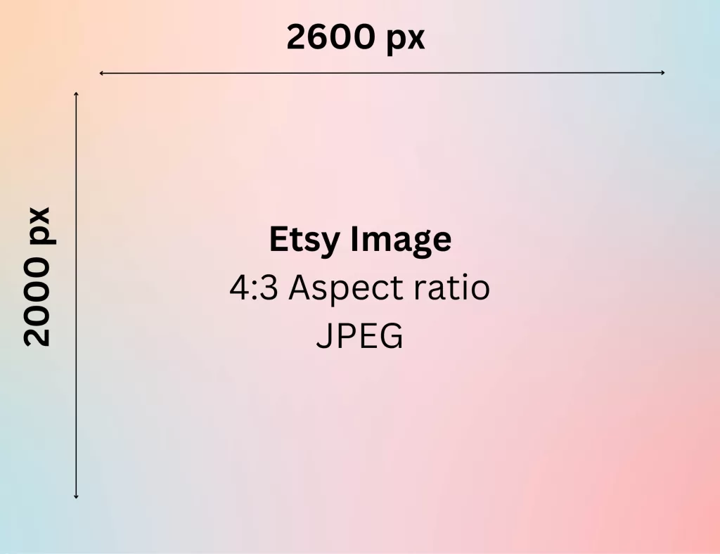 Etsy listing photo aspect ratio 4:3 landscape crop