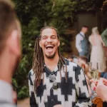Candid portrait of a man laughing