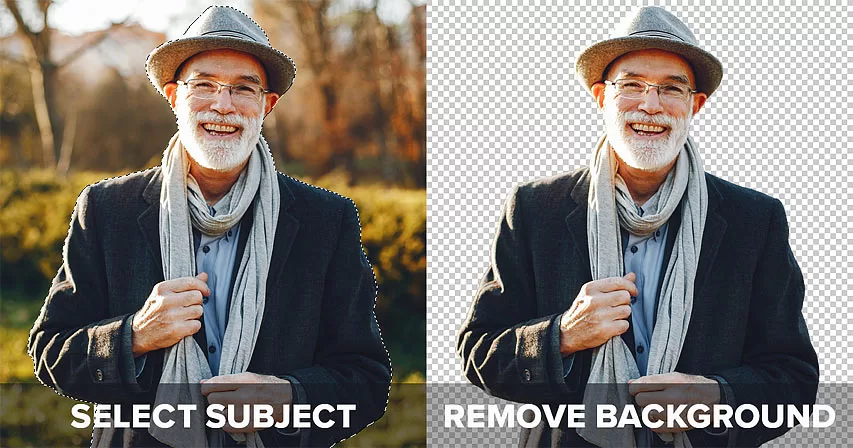 Photoshop Select Subject tool removing image background