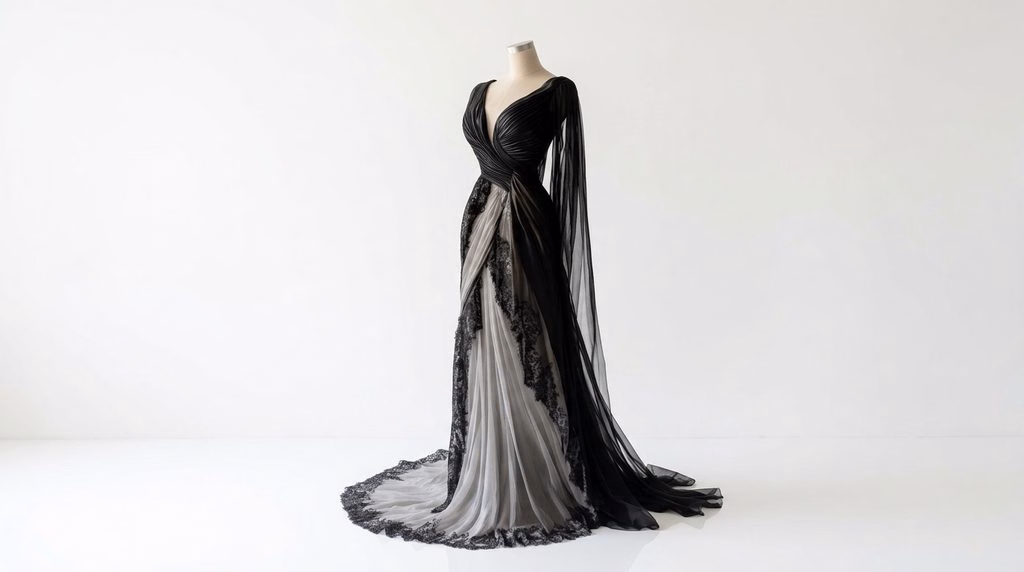 Elegant black cocktail dress