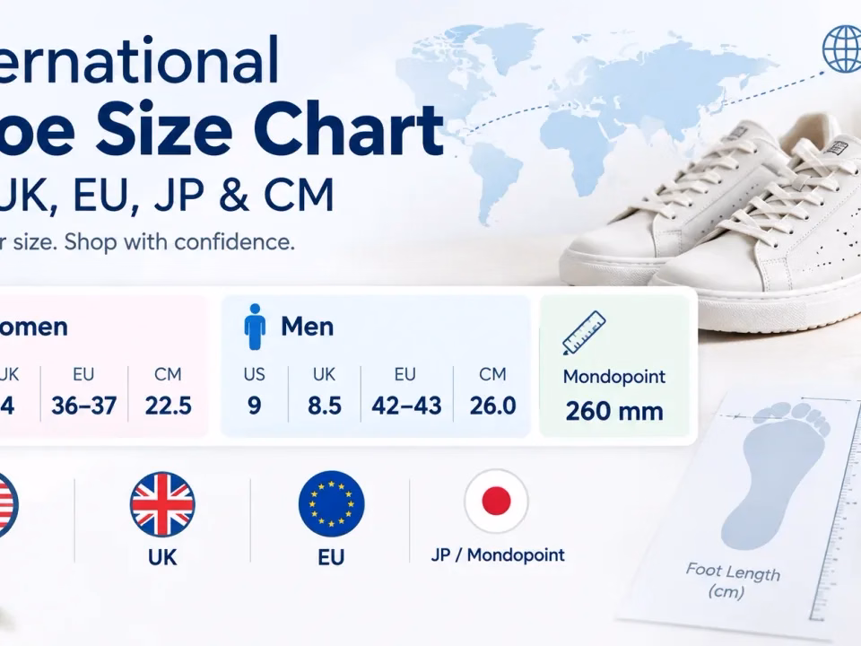 International shoe size conversion chart
