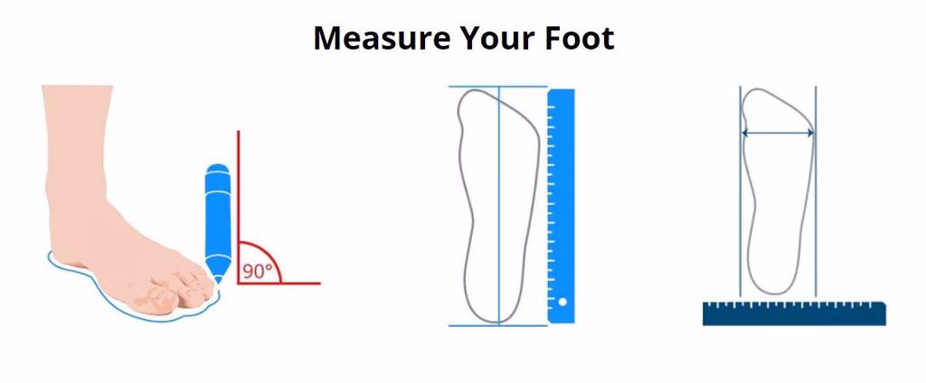 how to measure foot length at home