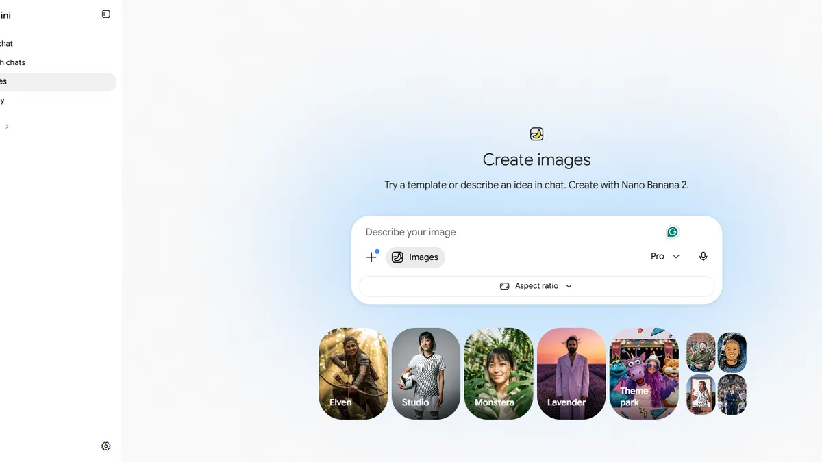 Google Gemini Nano Banana AI image tool inside the Gemini app