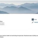 LinkedIn personal profile banner layout with profile photo overlapping bottom-left