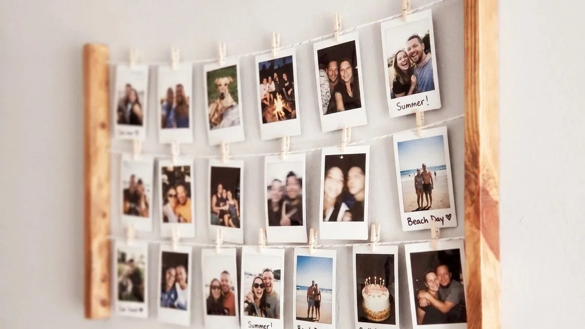 Polaroid-style photo collage wall — the look most people want, achievable from any photo