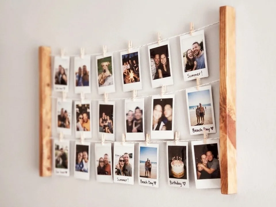 Polaroid-style photo collage wall — the look most people want, achievable from any photo