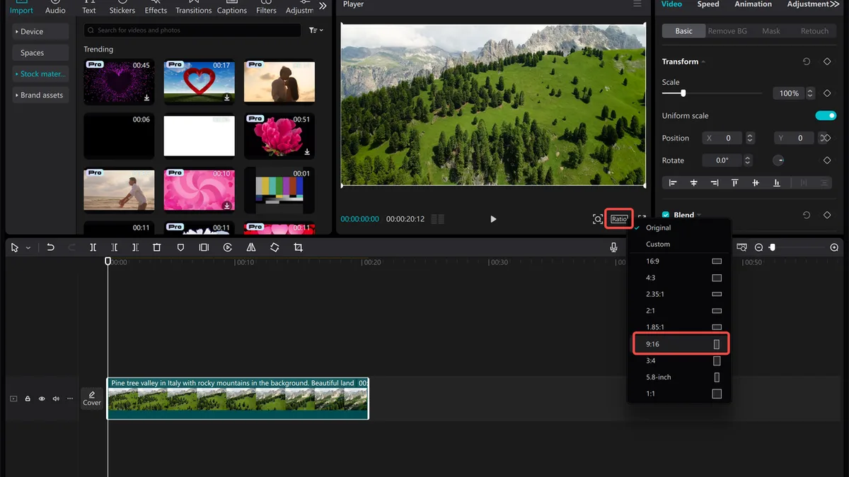 CapCut desktop video editor interface — the free social-shorts editor most people start with