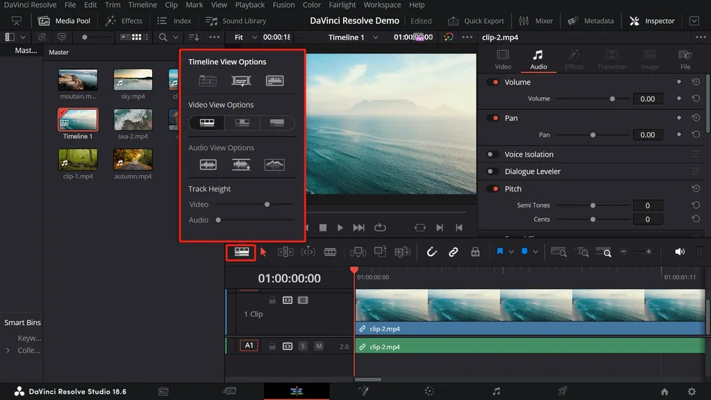 DaVinci Resolve Edit page timeline — the free editor that beats most paid ones