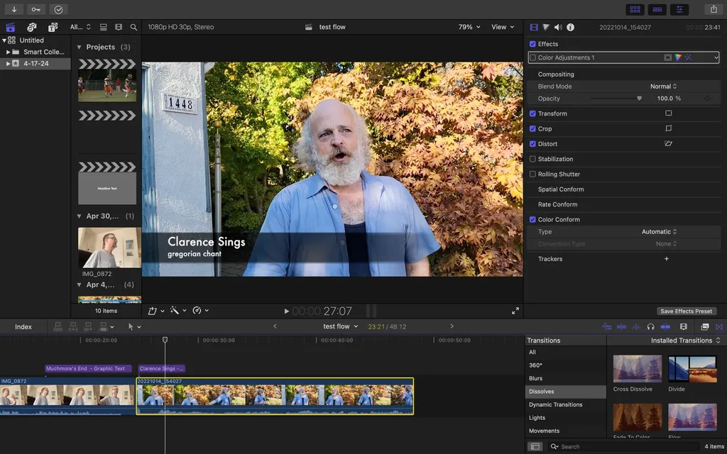 Final Cut Pro timeline with magnetic timeline — Mac-only, one-time purchase